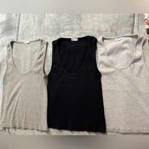 Black and Gray Tank Tops